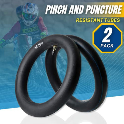 (2-Pack) 110/100-18 (4.50 x 18) Heavy-Duty Motorcycle Inner Tubes - 3mm Thick Butyl Rubber Inner Tubes - TR4 Valve Stems - Designed for Off-Road and Motocross Tires - size: 110/100-18" (4.50 x 18), TR4 Valve