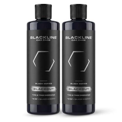 Blackline Blackout Trim & Tire Dressing 16oz - No Sling Tire Shine - 2 Pack - size: Pack of 2