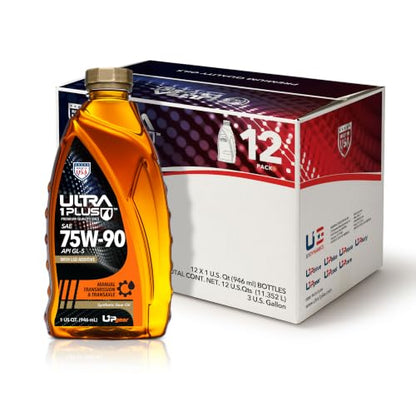 SAE 75W-90 Full Synthetic Gear Oil API GL-5 MT-1 Limited Slip 12 Quarts - size: 12 Quarts Pack