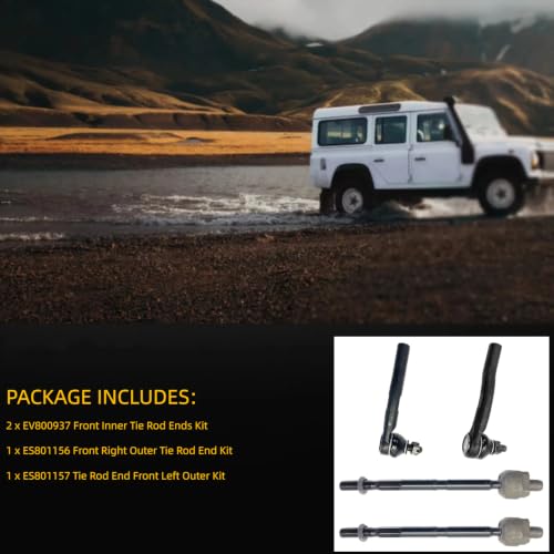 Front Outer Inner Tie Rod End Kit for Honda CR-V 2012-2016 - size: EV800937 ES801156 ES801157