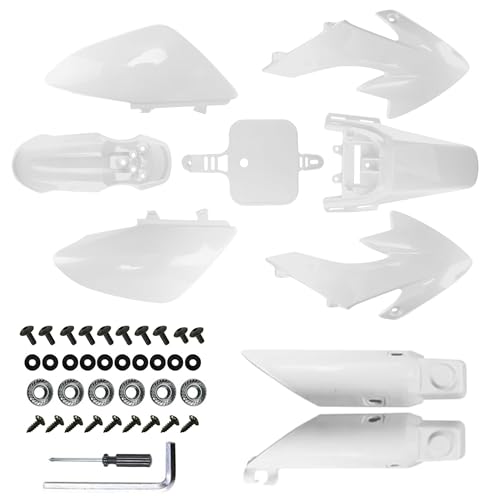 PRO BAT 7 PCs CRF50 Plastic Fender Kit with Fork Suspension Guard Cover - color: Same with White