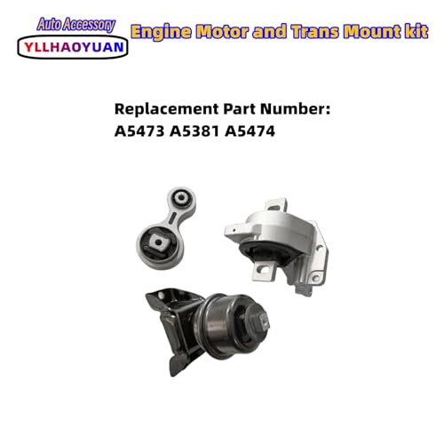 Yllhaoyuan Complete Set of 3 Motor Mounts for 2006-2009 Fusion - size: 2006-2009 Ford Fusion 2.3L 3.0 (2WD)