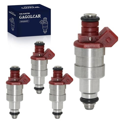 4-Pack Fuel Injectors Set | Compatible with Jeep Cherokee Wrangler 1991-1995 Comanche 1991-1992 2.5L L4 VIN:P| Replaces FJ714 53007232AB 812-11105 - size: 4 X FJ714