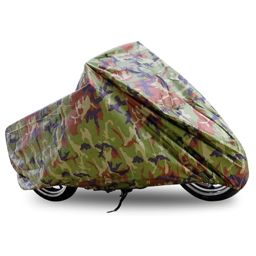 XL 190T Rain Dust Motorcycle Cover Camouflage Outdoor Waterproof 96inch for Honda Replace Parts
