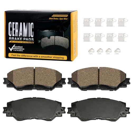 D1210 Front Brake Pads Fit For Toyota RAV4 2006-2008 (2.4L Sport/Limited/Base),Corolla 2019(L,LE,XLE,LE Eco), Pontiac Vibe 2009-2010 1.8L Base, Scion xB 2008-2015, Lexus HS250h 2010-2012 - style: HZ1210