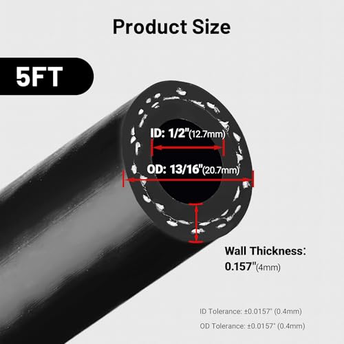 EVIL ENERGY 1/2" Silicone Heater Hose 5FT Coolant Radiator SAE 20R3 60PSI - size: 1/2 5FT
