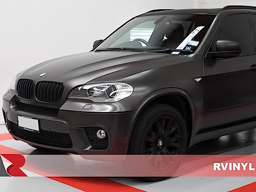 RVINYL Avery Dennison SW900 871-O Supreme Vinyl Vehicle Wrapping Film, Car Wrap Sheet Roll in Satin Dark Basalt, 12in x 60in with Application Card - color: Satin Dark Basalt, size: 1ft x 5ft