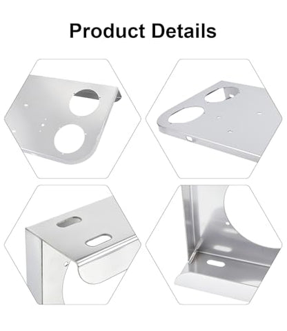 Tail Light Panel Stainless Steel Chrome Finish with Four 4.51" Round Light Cutouts(4 Holes), Rear Center Light Panel for Semi Truck Trailers - style: 4x4.51" Round Holes