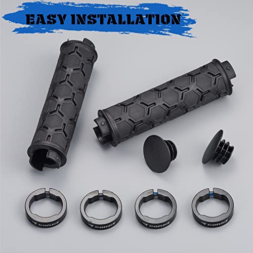 corki Mountain Bike Grips Lock On,Anti-Slip Shock Absorbing Bike Handlebar Grips
