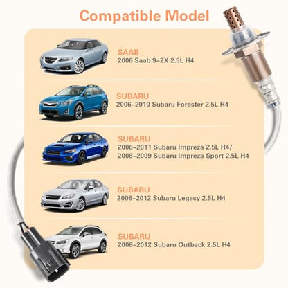 Nifeida 234-4445 Oxygen Sensor Downstream Fit for Subaru 2006-12 Forester Legacy Outback Impreza 2006 Saab 9-2X H4 2.5L Replace#22690-AA810 - size: 234-4445