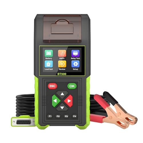 Car Battery Tester 12/24V, Battery Cranking Charging System Analyzer, BT500
