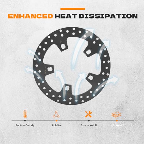 TOFR 11.8" Front Rear Brake Rotors with Pads Bolt for Harley Touring 14-21 - color: Black