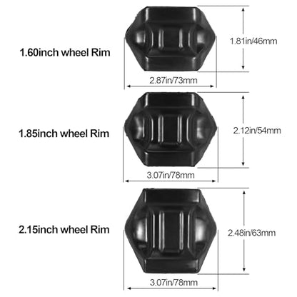 1.85" CNC Motorcycle Wheel Rim Lock Nut Anti-Slip Tire Fixer for Dirt Bike - size: 1.85inch, style: Half Molded Rubber