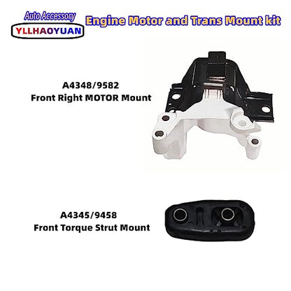 Yllhaoyuan Complete Engine Mount Set of 4 Compatible with - size: 2007-2012 Nissan sentra 2.0L