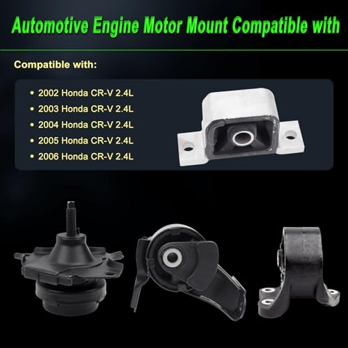 Engine Motor Mount Compatible with 02-06 CR-V 2.4L Auto Transmission - size: 2002-2006 CR-V 2.4L