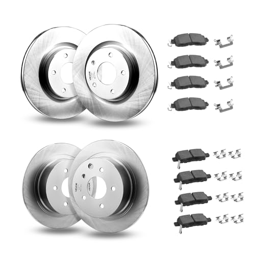 VEVOR Front and Rear Brake Kit Compatible with 2013 Nissan Altima (Base, SL, SV & S Sedan), 2014-2018 Nissan Altima, 2019-2023 Nissan Altima (with Manual Parking Brake), Hollow Structure Front Rotors - size: S-31464 + S-31312