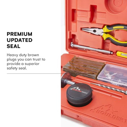 Boulder Tools Tire Plug Kit - Professional Tire Repair Kit - style: Tire Repair Kit