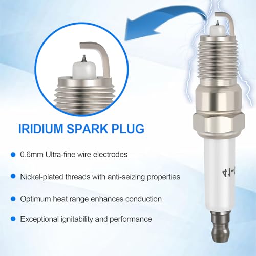 Iridium Spark Plugs Bujias Compatible with Chevy Silverado 1500 1999-2009 for Tahoe 2008 Compatible with GMC Sierra 1500 1999-2008 for Yukon 2003-2008 Replaces 41-962 19299585 12192192 AP5245 Set of 8 - style: 41-962