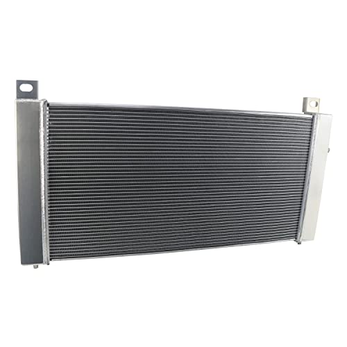 CU2370 34 Inch Aluminum Radiator for Cadillac Escalade ESV EXT, Chevy Avalanche Tahoe Silverado Suburban 1500 2500 3500 HD, GMC Yukon XL Sierra, Hummer H2 V8 1999-2014, 3 Row Radiators