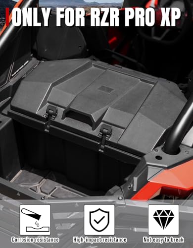A&UTV PRO 73 QT Rear Cargo Storage Box,OEM Replace #2883751 for Polaris RZR PRO XP / PRO XP 4 / Turbo R 2020‑2026,Water Resistant Rear Bin,NOT FIT RZR XP 1000 - size: 73 QT