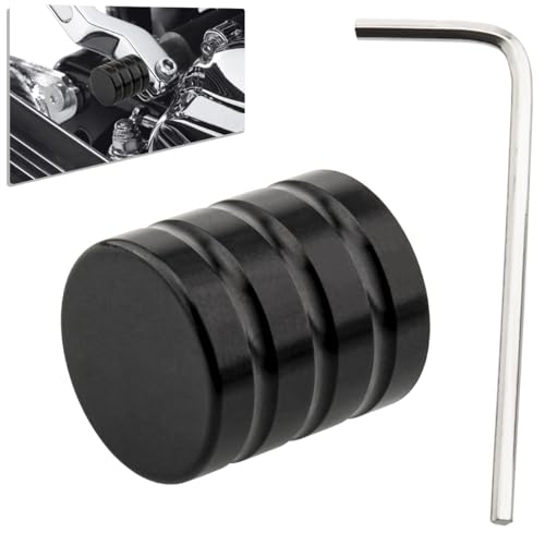Heel/Toe Shifter Shaft Cap End Cover Compatible with Harley 1986-2017 FL Softail, 1988-2025 Touring Road King Street Electra Glide, 2008-later Trike Models (Black) - color: Black