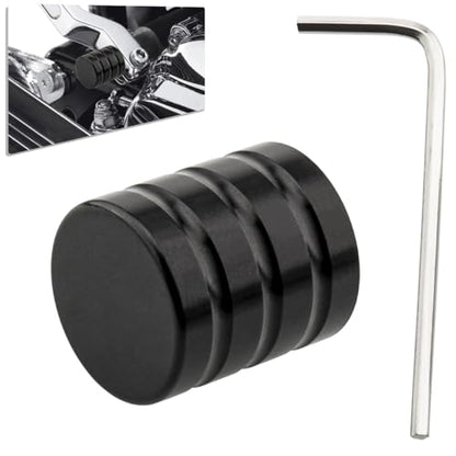 Heel/Toe Shifter Shaft Cap End Cover Compatible with Harley 1986-2017 FL Softail, 1988-2025 Touring Road King Street Electra Glide, 2008-later Trike Models (Black) - color: Black