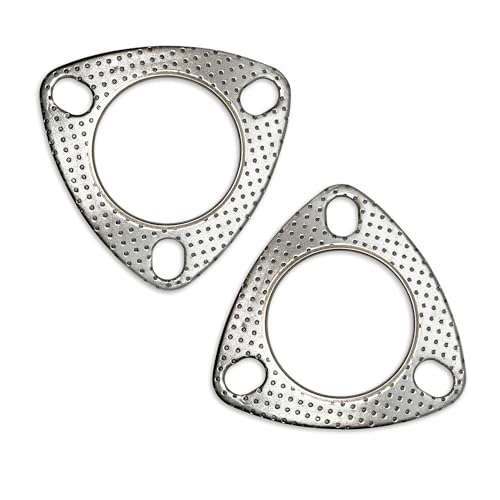 2.25 Inch Exhaust Gasket 3-Bolt 57mm Flange High Temperature Graphite - size: 2.25 in