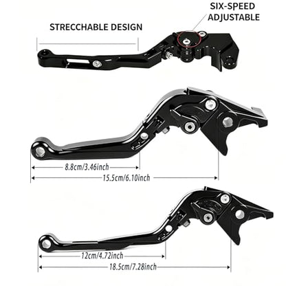for Rebel 500 300 CMX300 CMX500 Motorcycle Clutch Brake Levers Adjustable CNC Handlebars Brake and Clutch Levers Compatible with 2016-2024 Models (Black-Rebel) - color: Black-Rebel