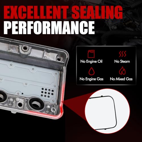 MITZONE Front Valve Cover Compatible with 2008-2017 Honda Accord Pilot Odyssey Crosstour Ridgeline Acura TL RDX 3.5L Replace 12310R70A00 12310R70A10 - color: Silver