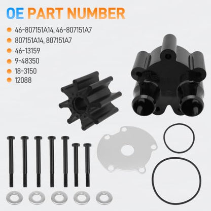 Water Pump Repair Kit Compatible with MerCruiser Alpha Bravo Sterndrives