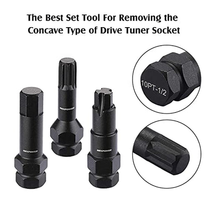 MIXPOWER 16-Piece Locking Lug Nut Master Key Set of Spline Star and Hex Style Keys, Wheel Lock Removal Kit, Thin-Walled and Long Lug Keys to Prevent Damage to Wheels Double-Hex Heads