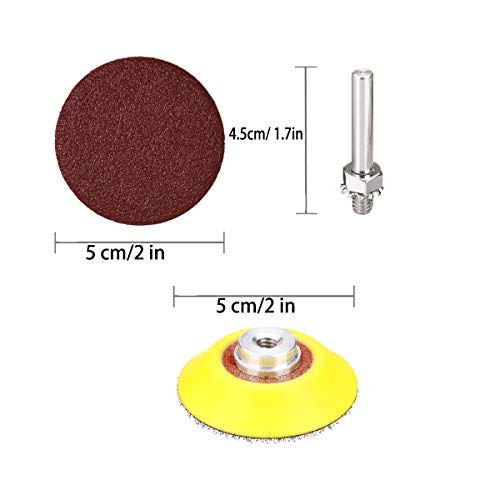 100 Pieces 2 Inch Sanding Discs, 80-3000 Grit Sandpaper