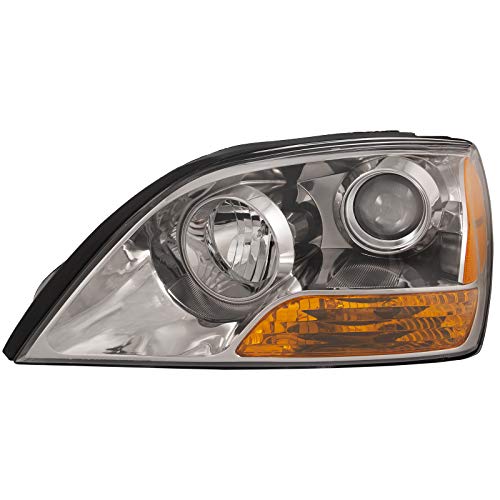 HEADLIGHTSDEPOT Chrome Housing Halogen Headlight Compatible with Kia Sorento 2007-2008 Includes Left Driver Side Headlamp