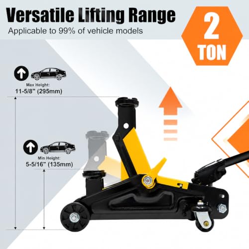 2 Ton Hydraulic Floor Jack - size: 2T
