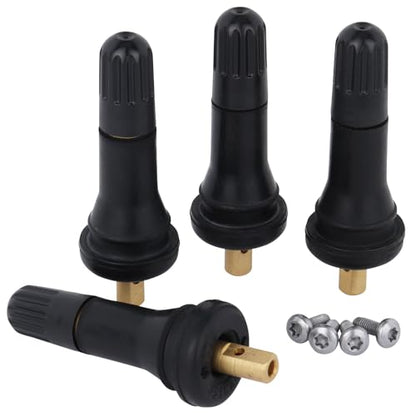 Milton Snap-in Tire Valve Stem for Tubeless 0.453-in Rim Holes, Rubber Parallel Keyway on Standard Vehicle and Light Trucks Tires - Pack of 4