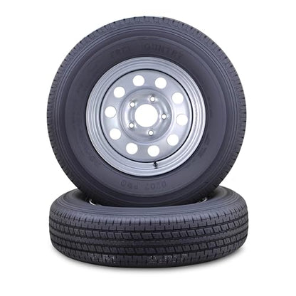 Free Country Trailer Tire Wheel ST185/80R13 6-Ply 94N 5X4.5" Silver Mod Pk2 - size: ST185/80R13 /6PR