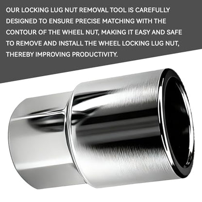 D-Wheel Locking Lug Nut Removal Tool Key for Toyota, Professional Anti-Theft Lock Nut Remover Socket, Lost Wheel Lock Key Replacement for Tacoma, Camry, Corolla, Tundra, Automotive Tools