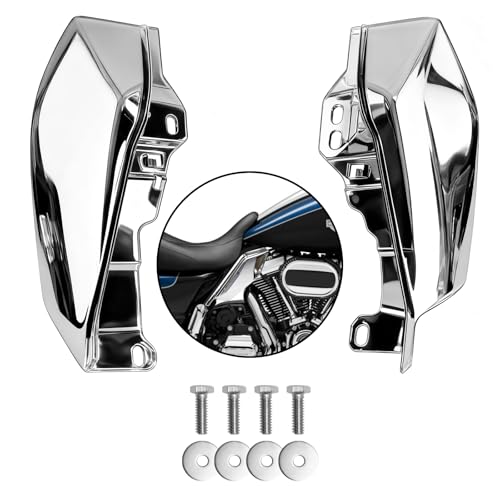 Heat Shields for Harley Davidson Touring Street Glide Road Glide Electra Glide Road King Ultra Limited Tri Glide CVO 2017-2024 2025, Gloss Chrome - color: Chrome