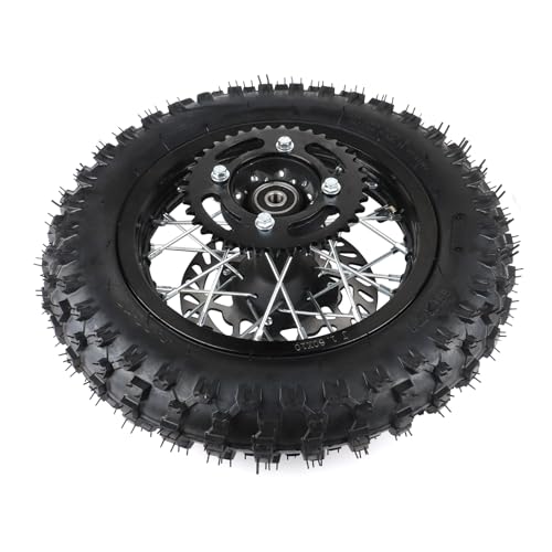 12mm Axle Rim Wheel with 80/100-10 3.00-10 Tire Tube+420 Rear Chain Sprocket+brake disc For Apollo SSR 70cc 110cc 125cc XR CRF Dirt Pit Bike Mini Motorcycle