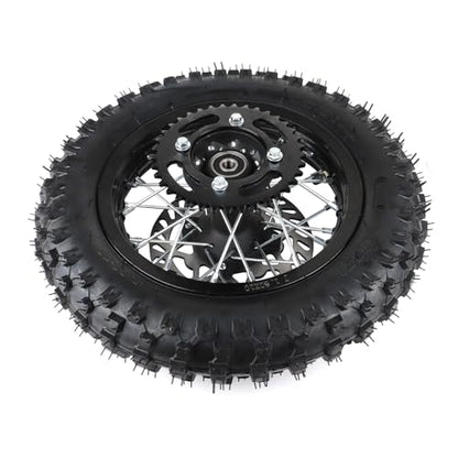 12mm Axle Rim Wheel with 80/100-10 3.00-10 Tire Tube+420 Rear Chain Sprocket+brake disc For Apollo SSR 70cc 110cc 125cc XR CRF Dirt Pit Bike Mini Motorcycle