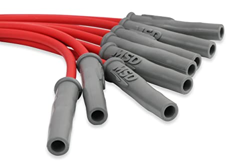 MSD 31639 Super Conductor Spark Plug Wire Set, Red