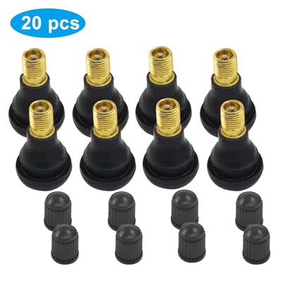 Waziaqoc TR412 Tire Valve Stems, 20 PCS, Black - size: Tr412