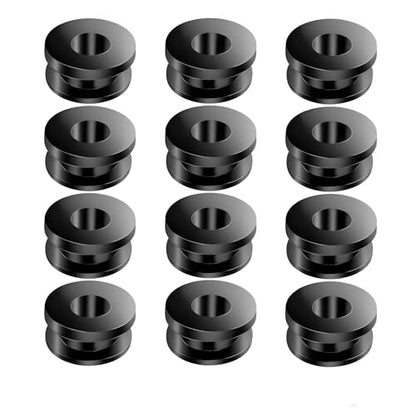 12-Pack Motorcycle Rubber Grommets Kit Compatible with Harley Honda Yamaha Suzuki Kawasaki Fairing Cowling - Durable TPU Replacement Washers for Windshield, Saddlebag, Side Cover & Bodywork Repair