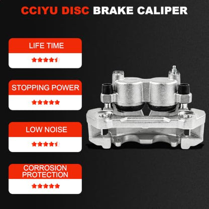 cciyu Front Left Disc Brake Caliper Assembly With Bracket 18B4829 - size: Front Left[18B4829]