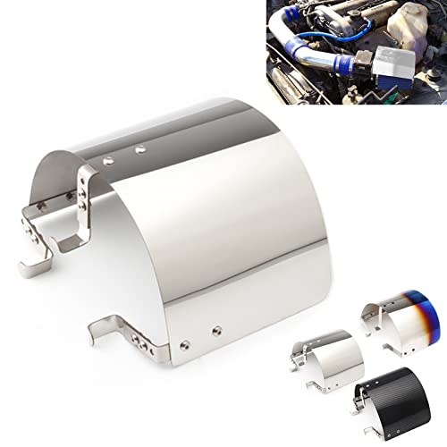 Protective Air Intake Heat Shield Wrap Heat-Insulation Air Filter Cover - size: Silver