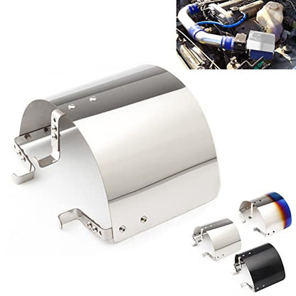Protective Air Intake Heat Shield Wrap Heat-Insulation Air Filter Cover - size: Silver