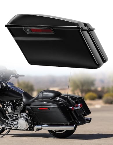 TCMT Motorcycle Hard Saddlebags W/Liner Fit For 2014-2024 Harley Saddlebags - color: Black Latches, size: Standard