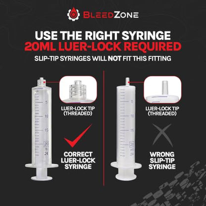 BleedZone M4 Brake Bleeder Hose Fittings Compatible with Zoom Brakes, 2x