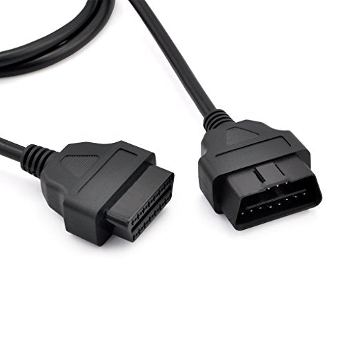 iKKEGOL 5ft 150cm 1.5M OBD-II OBD2 16 Pin Auto Car Male to Female Extension Cable Diagnostic Extender Cord Adapter (Pack of 2) - size: OBD (Pack of 2)