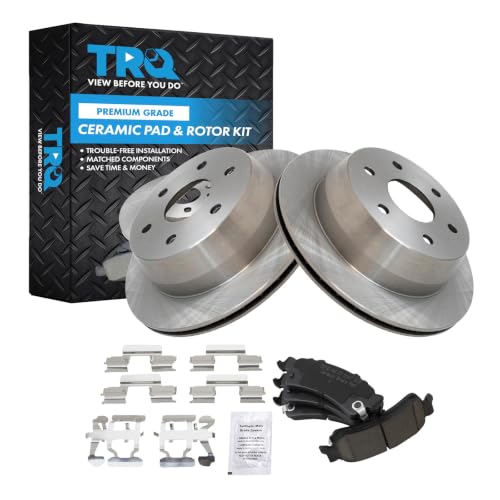 TRQ Rear Ceramic Brake Pad & Rotor Kit - style: BKA11192